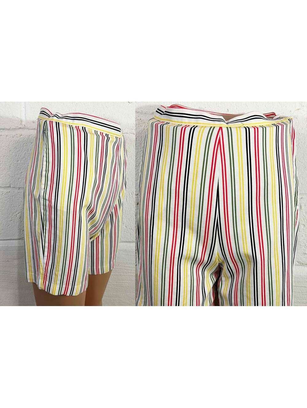 Striped Shorts 1960s Mod Style Small/Medium